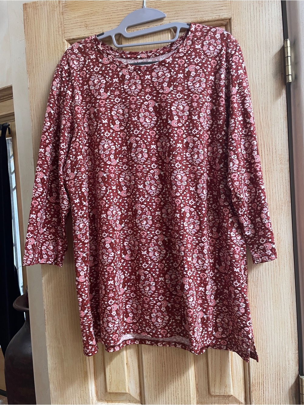 Lands End cotton knit tunic top